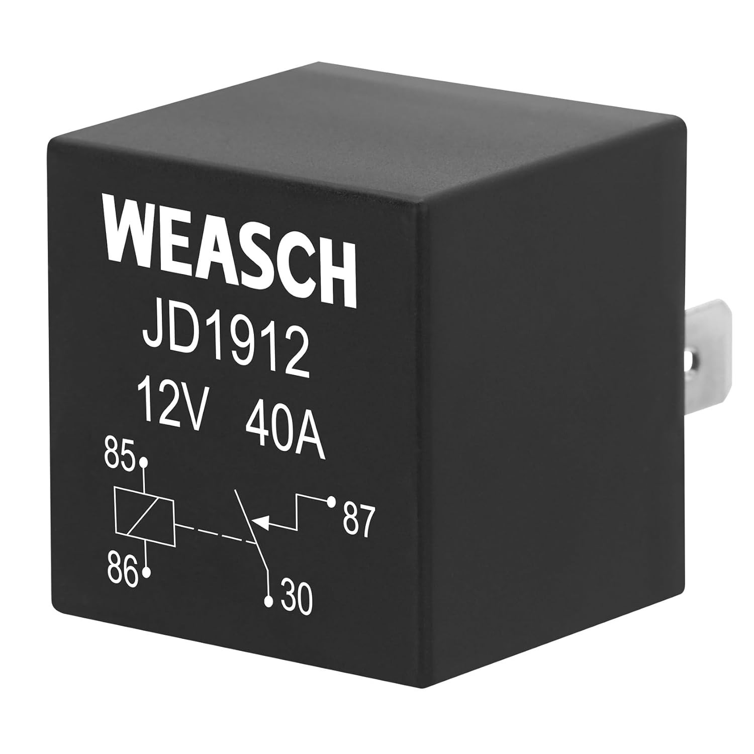 4 Pack JD1912 Car Relay, 12V 40A, 4 Pin SPST, Automotive Switches and Starters,