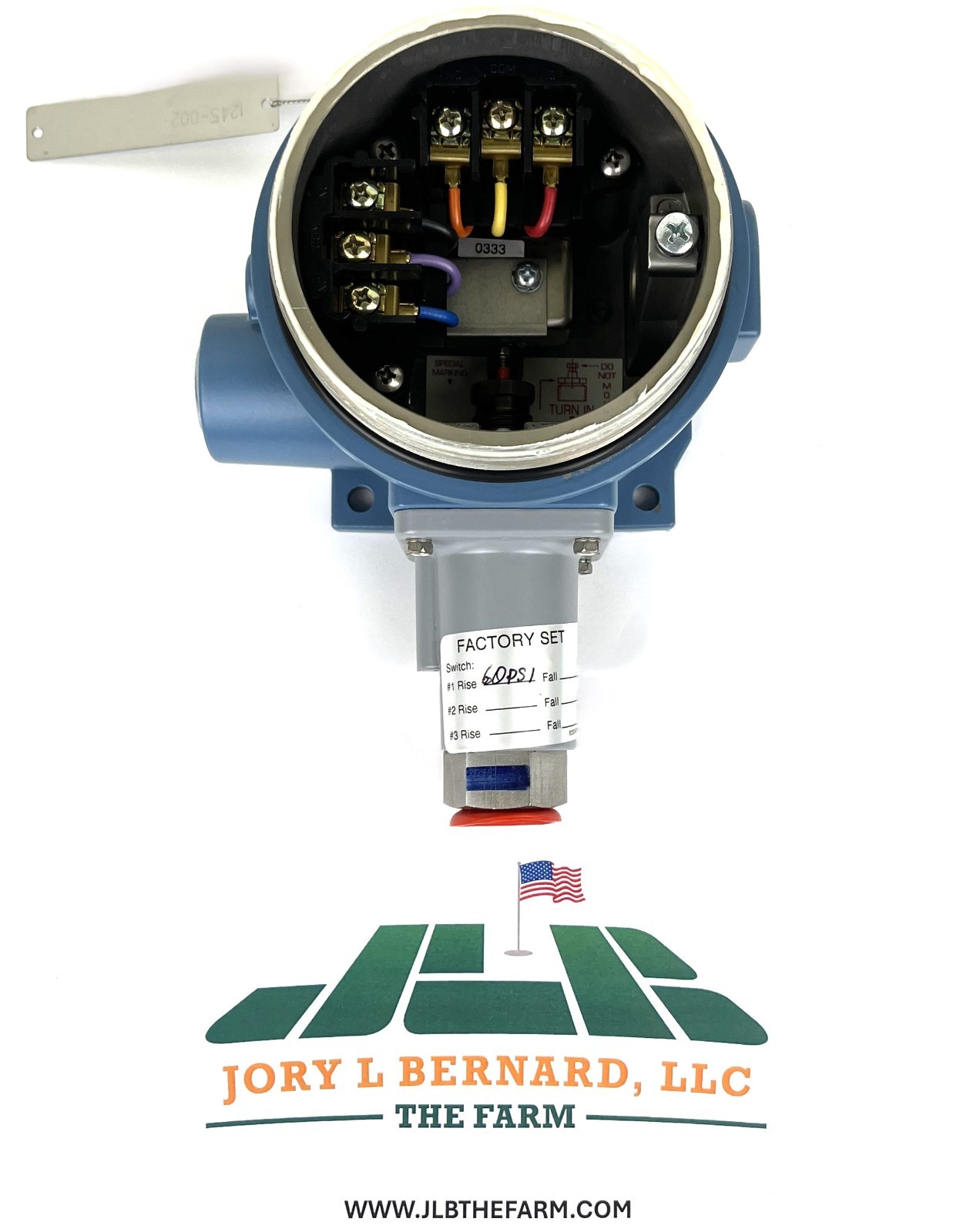 UNITED ELECTRIC, J120-191, 120 SERIES, EXPLOSION PROOF PRESSURE SWITCH, NIB, NEW