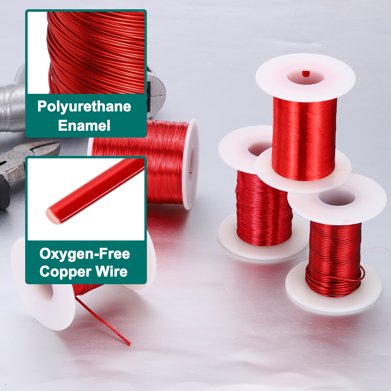 22 AWG Magnet Wire 22 Gauge Enameled Copper 1 Lb Magnetic Coil Wire 155C(311F)
