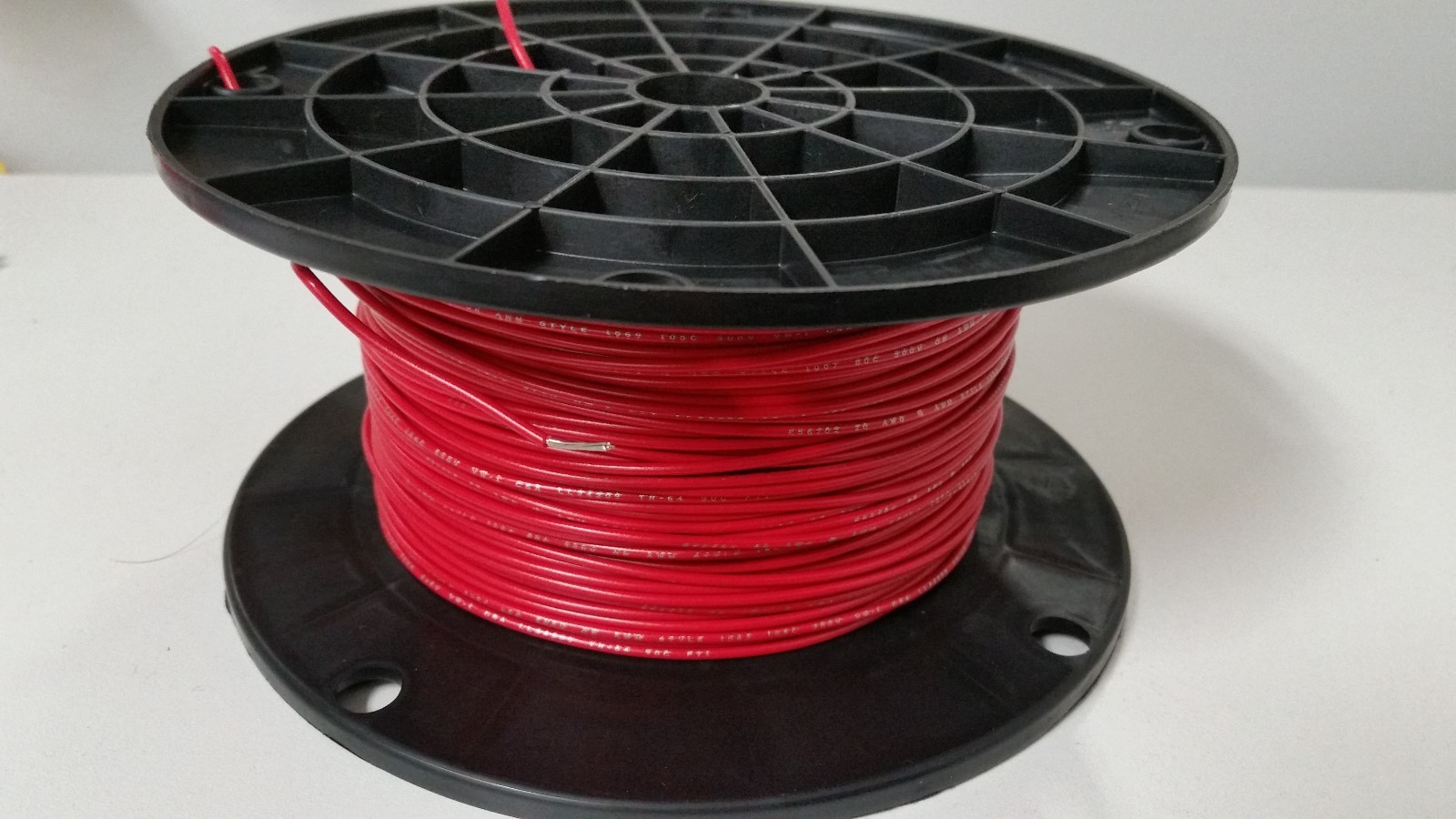 1000 REEL UL1007 20 AWG RED Hook Up Lead Primary Wire TINNED Stranded 300V