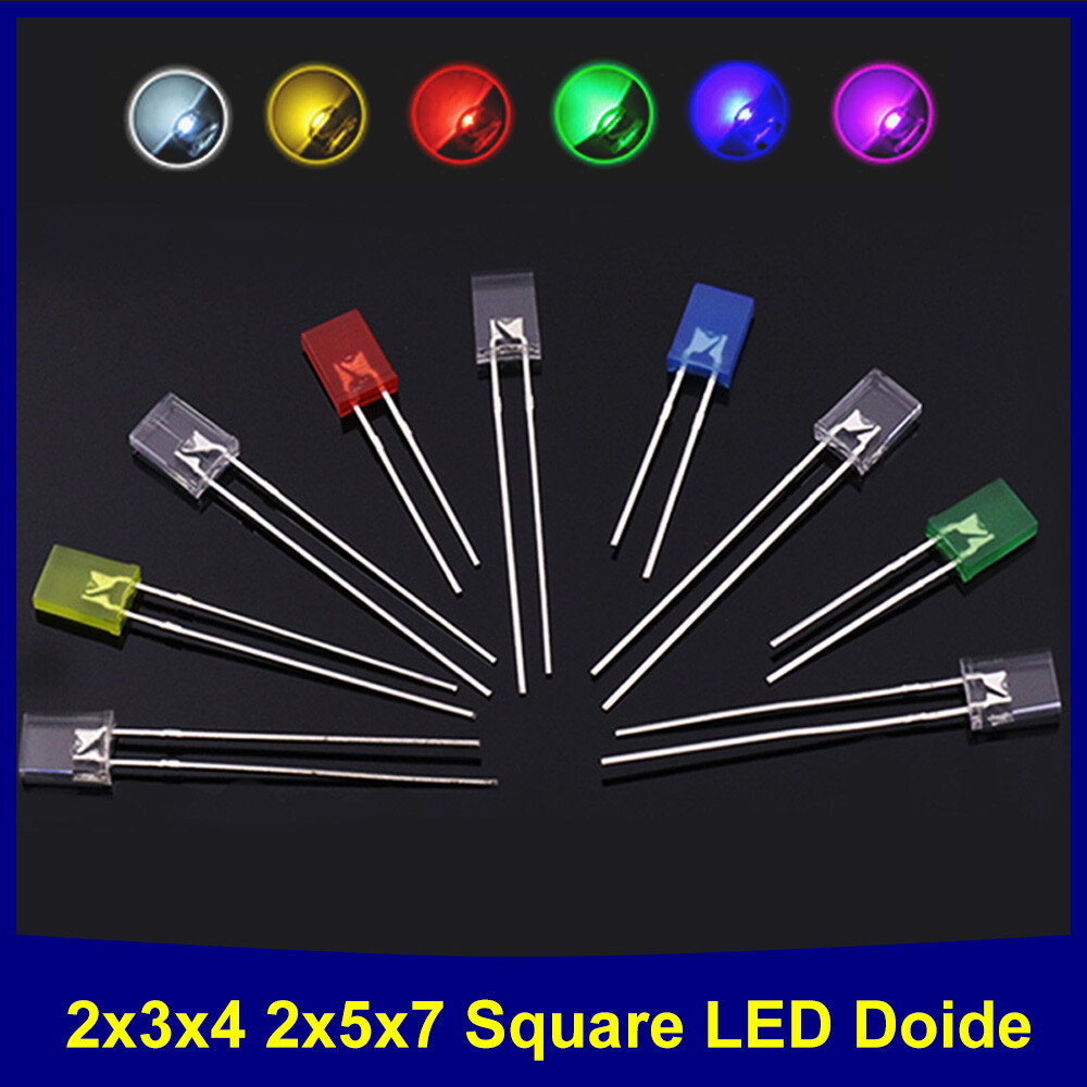 LED Light Emitting Diode Square Ultra Bright White Yellow RGB – 2x3x4mm 2x5x7mm