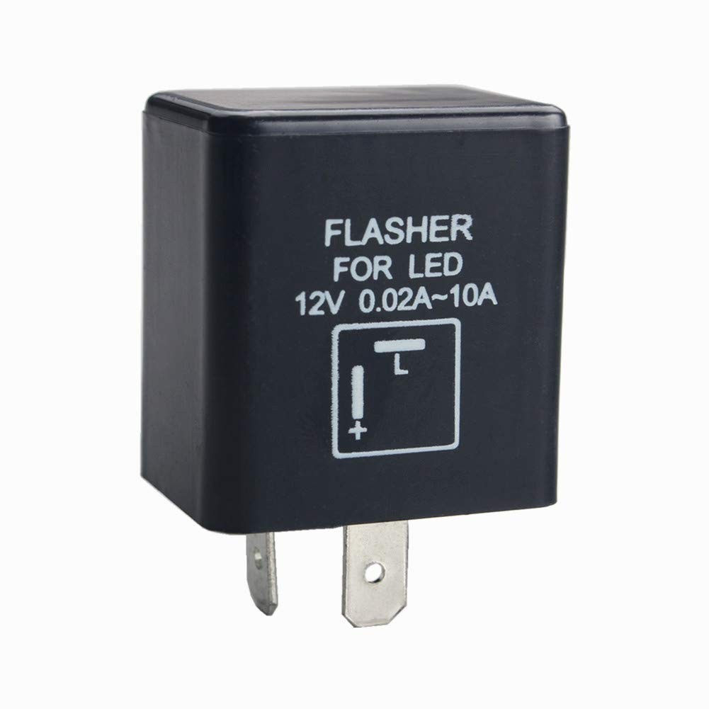 12V 2-Pin CF-12 LED Flasher Relay for Motorcycles – Eliminates Hyper Flashing