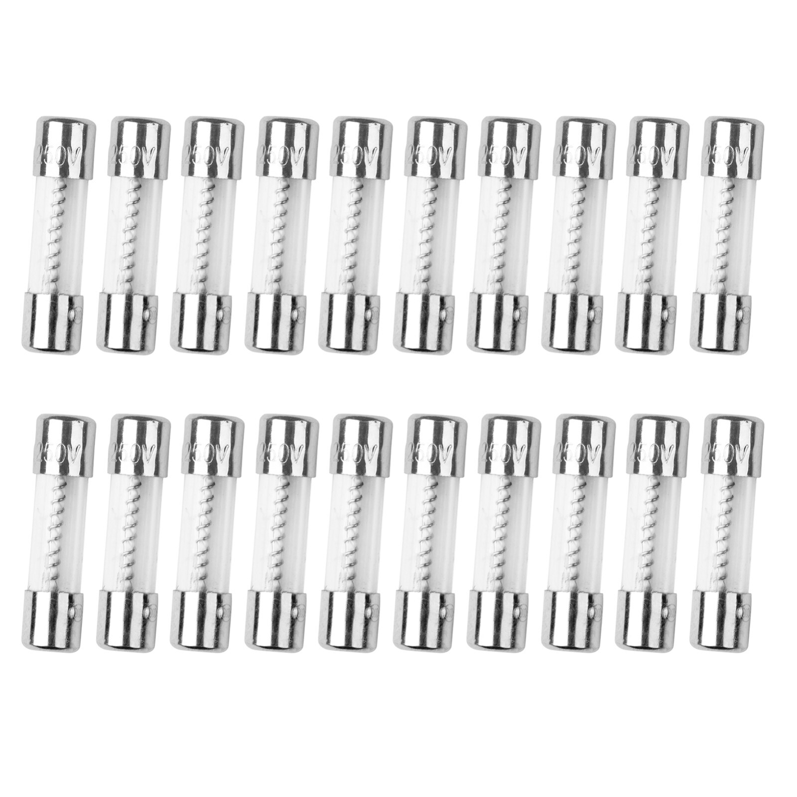 20pcs 5A 250V Slow-Blow Fuse Glass Tube Time-Delay T5AL250V 5X20mm