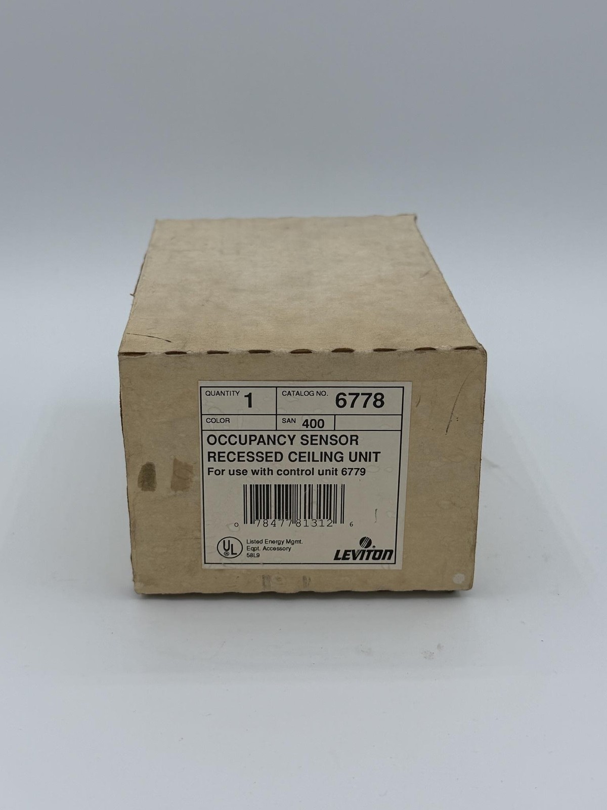 Leviton 6778 Occupancy Sensor Recessed Ceiling Unit Beige Interior Light Control