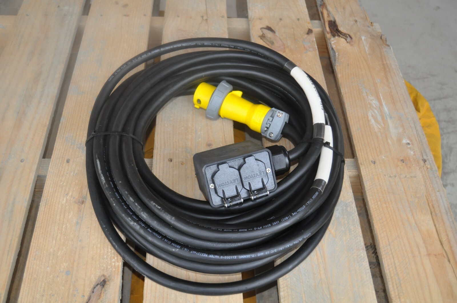 LEX 10/3 EXTENSION CORD POWER CABLE QUAD BOX CAROL ULTRA FLEX USA MADE