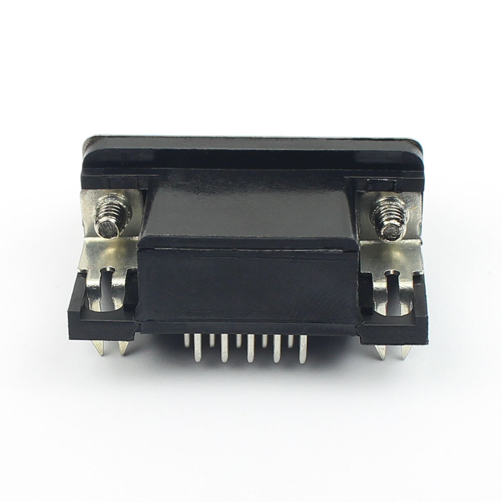 10Pcs D-SUB HDR Right Angle 15 Pin Female VGA Type 8.89 PCB Connector 3 Row DB15