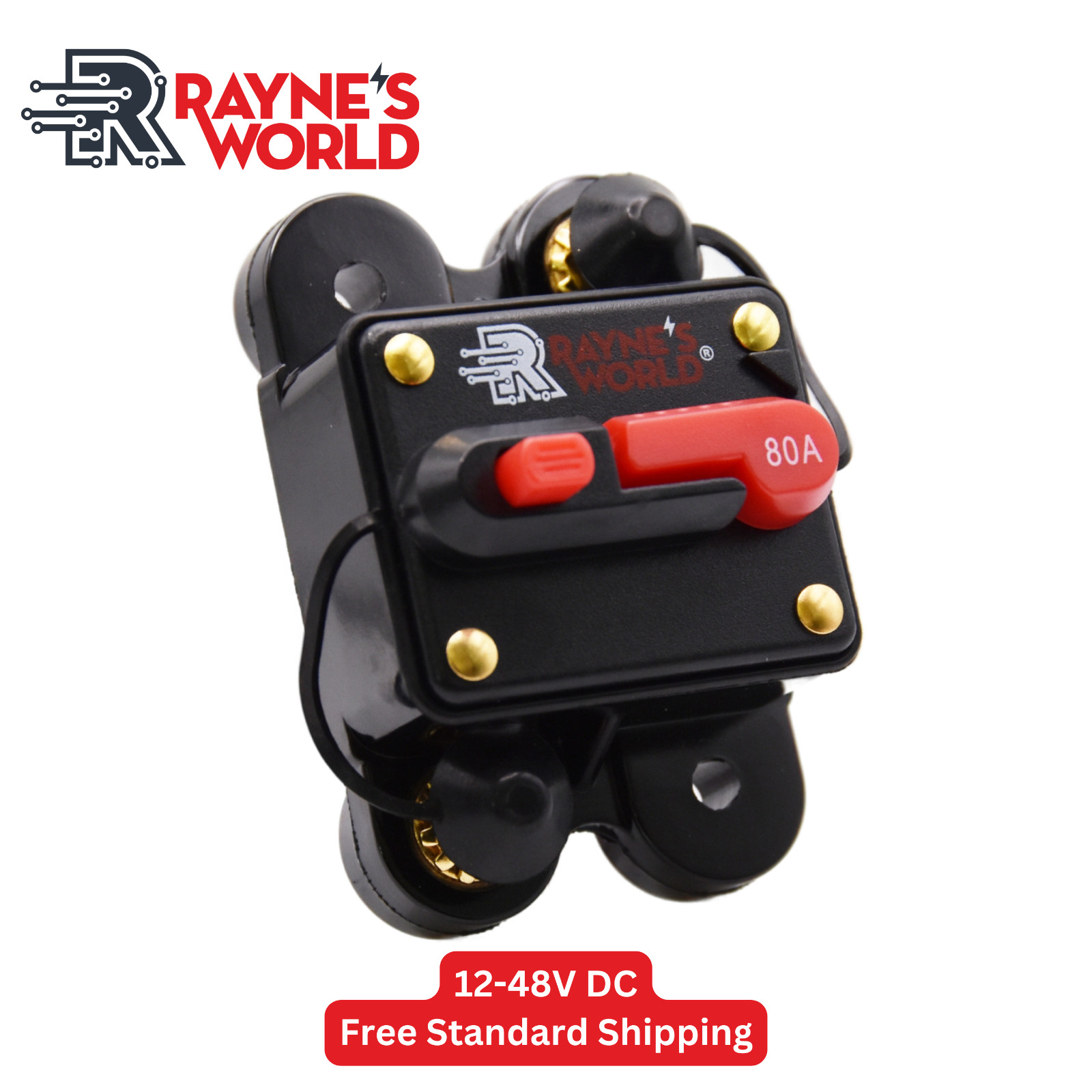 80 Amp Waterproof Circuit Breaker Auto/Marine/Solar 12-48V DC Manual Reset
