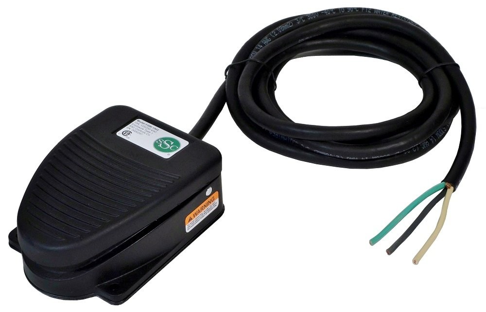 F200-1502 Foot Switch Momentary Action 8-ft Cable W/ Leads Electrical Die-Cast