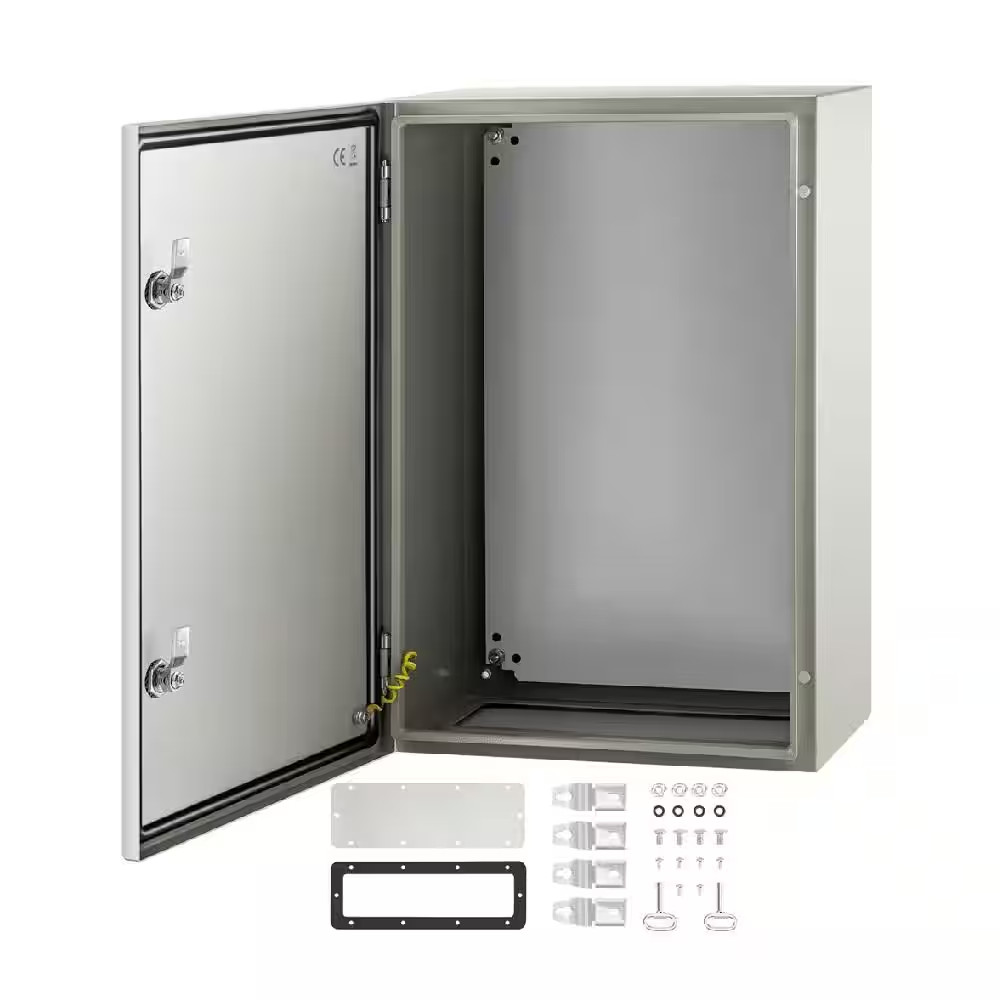 6 In. X 10 In. X 12 In. Steel Gray Nema 4X IP66 Electrical Enclosure with Mounti