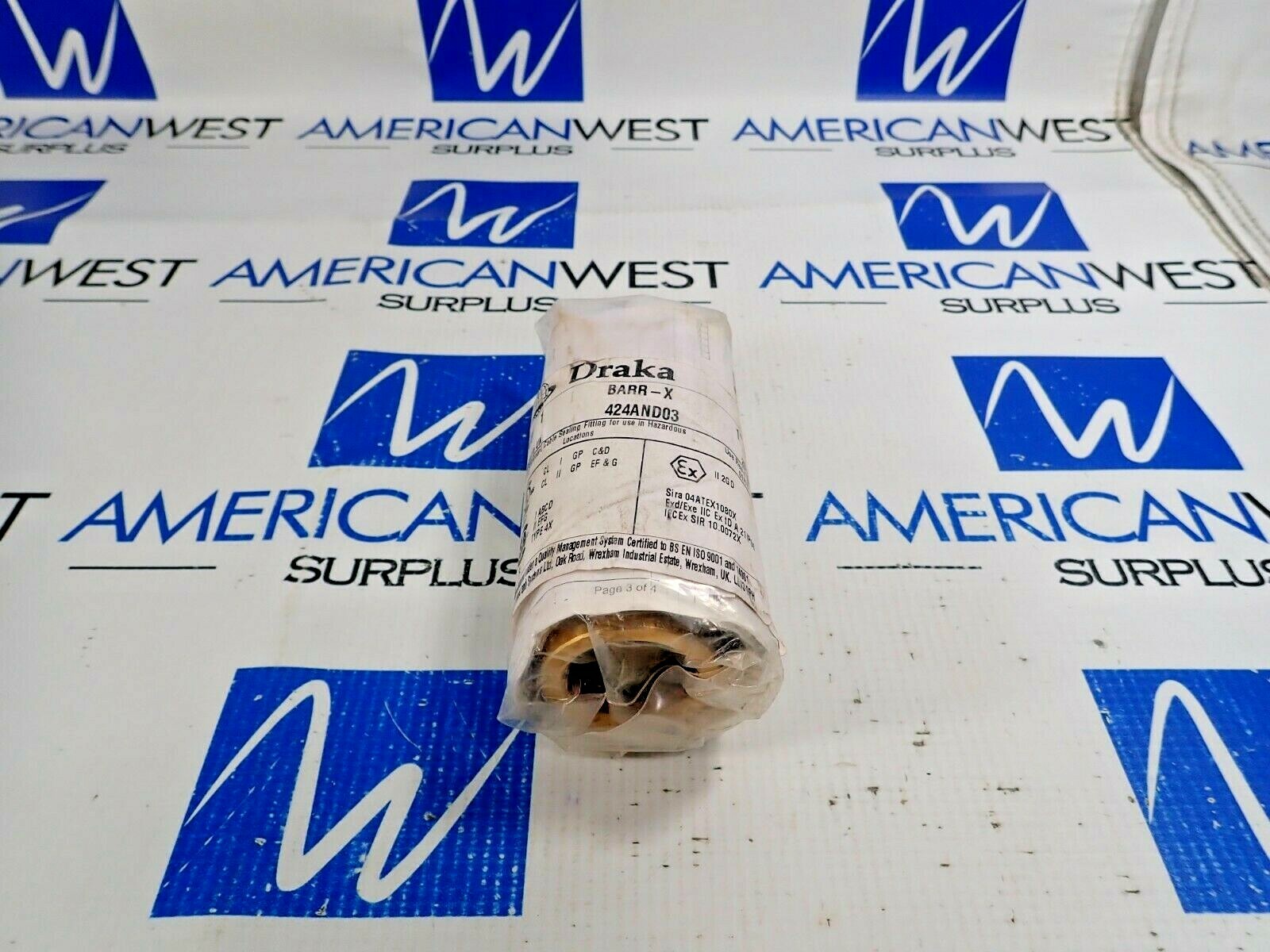 DRAKA PRYSMIAN BICON 424ANDO3 MARINE SHIPBOARD CABLE SEALING FITTING *NEW*