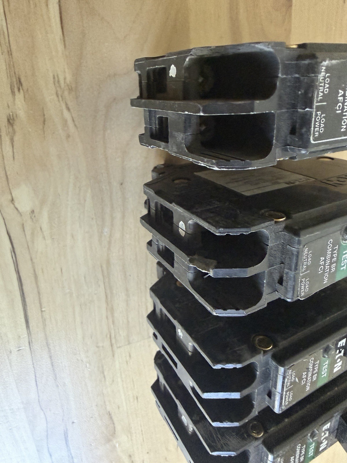 LOT OF 4 EATON BRP120AF 1 POLE 20A AFCI CIRCUIT BREAKER