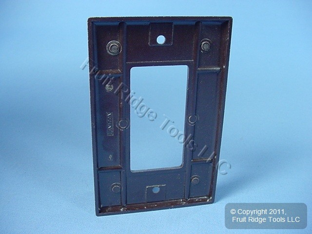 Leviton Brown 1-Gang Decora LARGE Wallplate GFCI GFI Rocker Switch Cover 80601