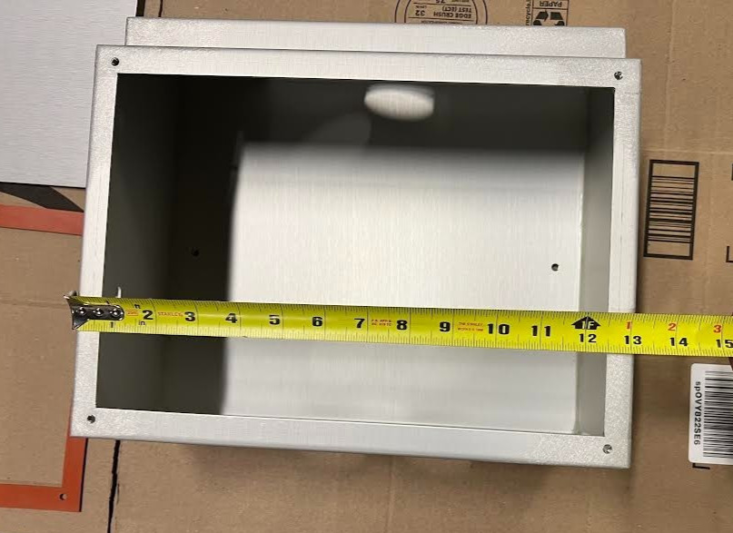 Aluminum Instrumentation Enclosure Rectangular 11x13x5 in. 3 pre-cut holes New