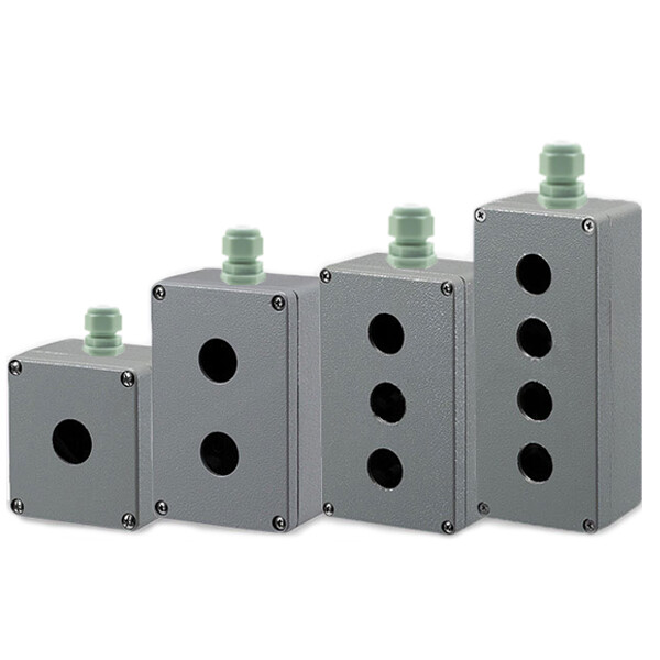 Metal Aluminum Waterproof Control Box for Round 22mm Push Button Rotary Switch