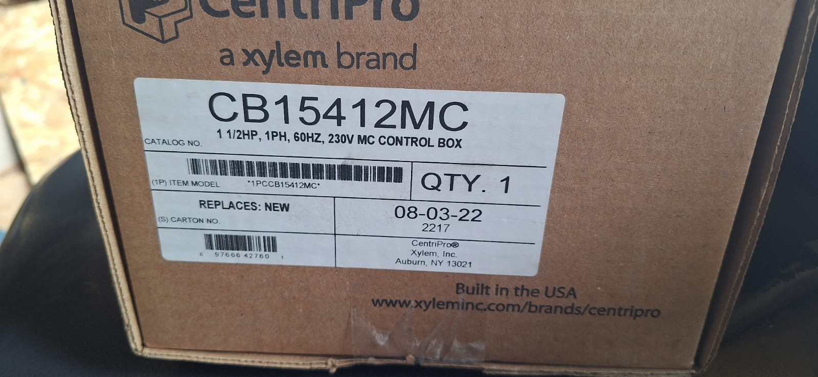 CentriPro CB15412MC, Pump Control Box, 1-1/2 HP, 230 Volts NIB