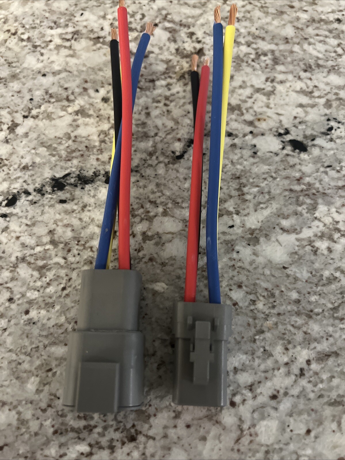 10 AWG Gray Deutsch DTP 4 Pin waterproof connector Yellow Red Blue Black