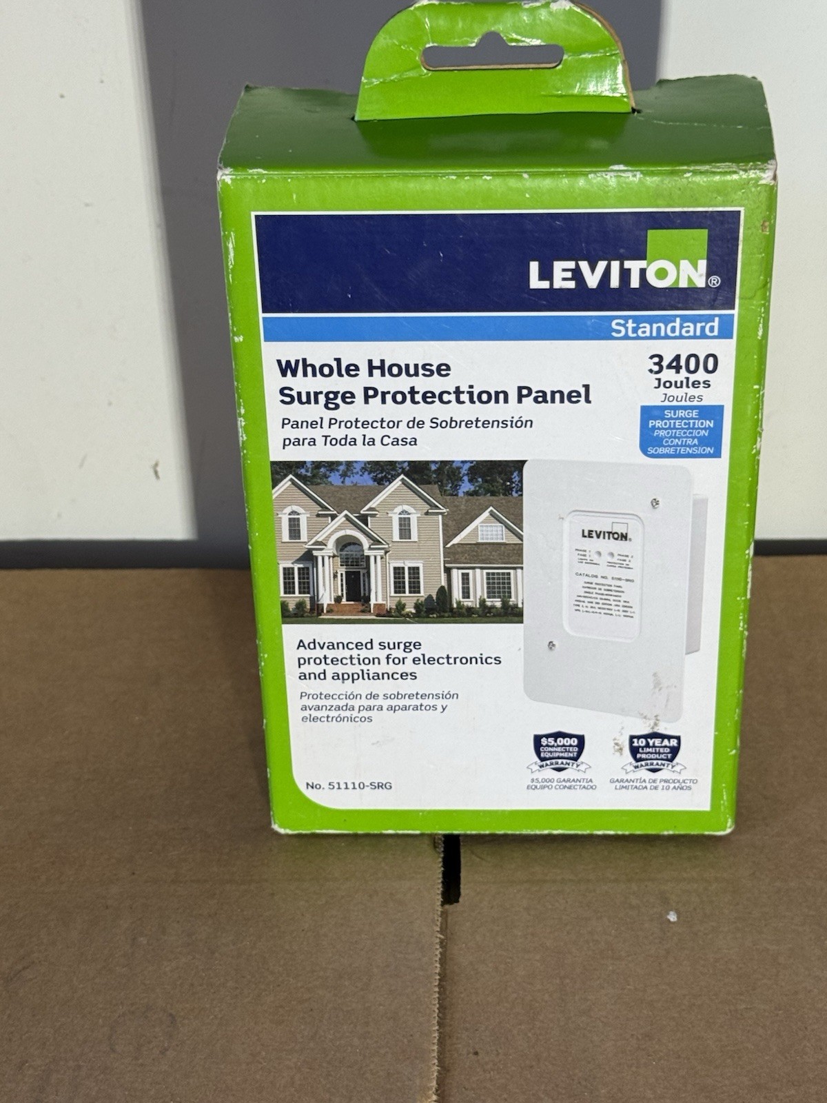 51110-SRG Leviton Residential Surge Protection Panel 3400 Joules