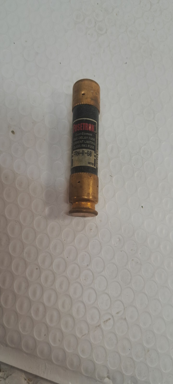 60AMP Bussmann Fusetron FRN-R-60 Type D Time Delay Dual Element Cartridge Fuse