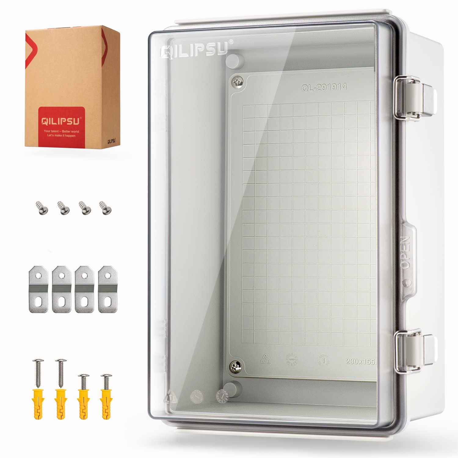 UL94-V0 Outdoor Wifi Enclosure Waterproof Router Junction Box, 11.4″X7.5″X5.5″ P