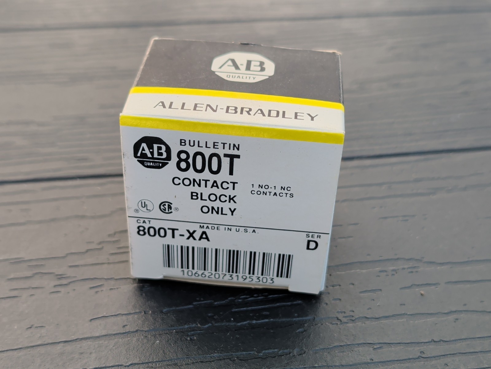 NEW Allen Bradley Bulletin 800T Contact Shallow Block 800T-XA Ser D