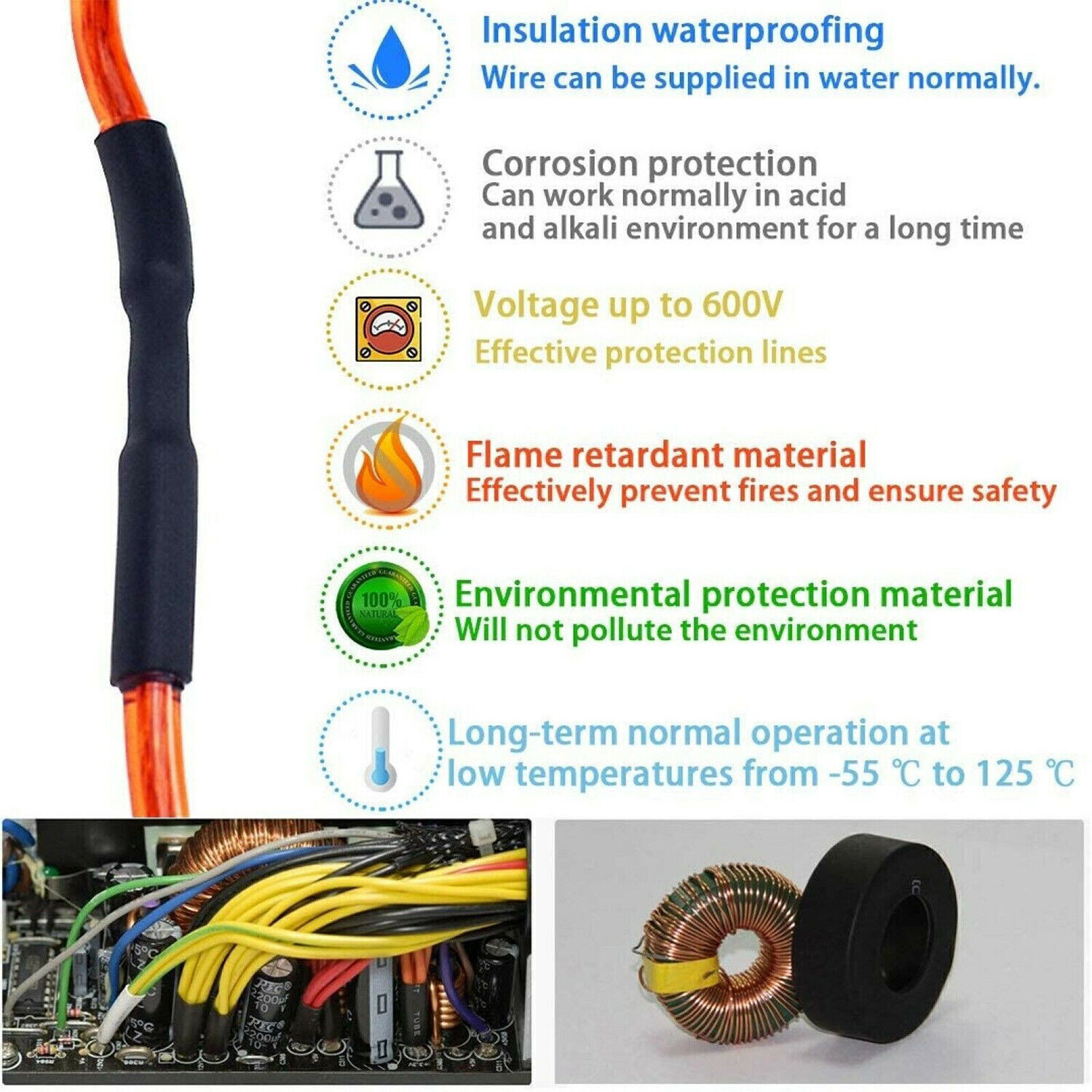 3/15FT Heat Shrink Tubing Marine Grade Wire Wrap Adhesive Lined 3:1/4:1 Ratio
