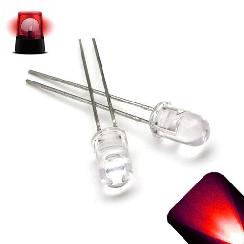 10 x LED 5mm Red Fast Flashing Blinking Strobe Ultra Bright LEDs 2Hz Boat RC PC