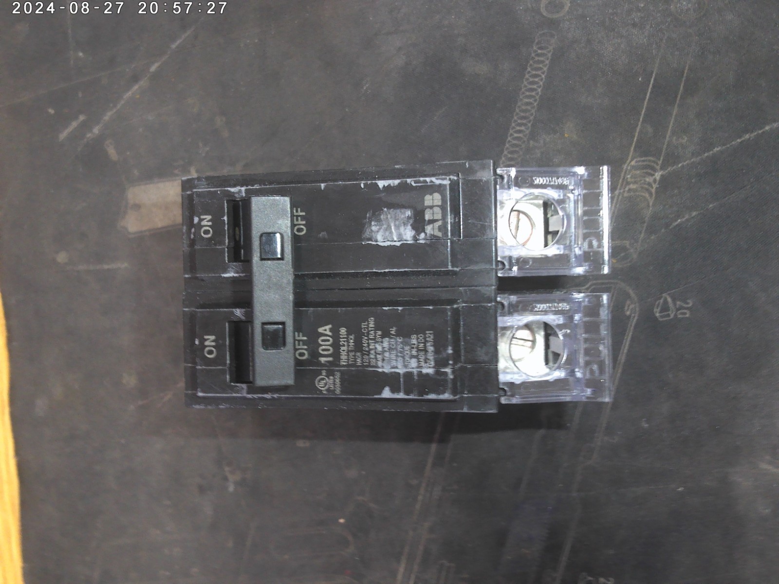 GE ABB THQL21100 100 Amp Circuit Breaker | 100 A, 2 Pole, 120/240 V NEW