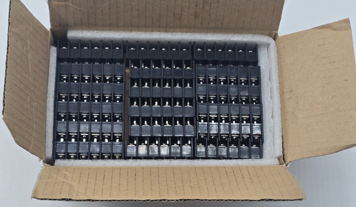 27each 6 Pin Barrier Terminal Block connector Strips, 300v 20A 7.62mm Pitch