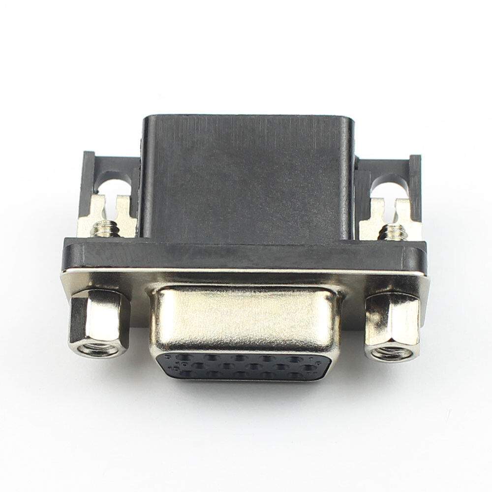 10Pcs D-SUB HDR Right Angle 15 Pin Female VGA Type 8.89 PCB Connector 3 Row DB15