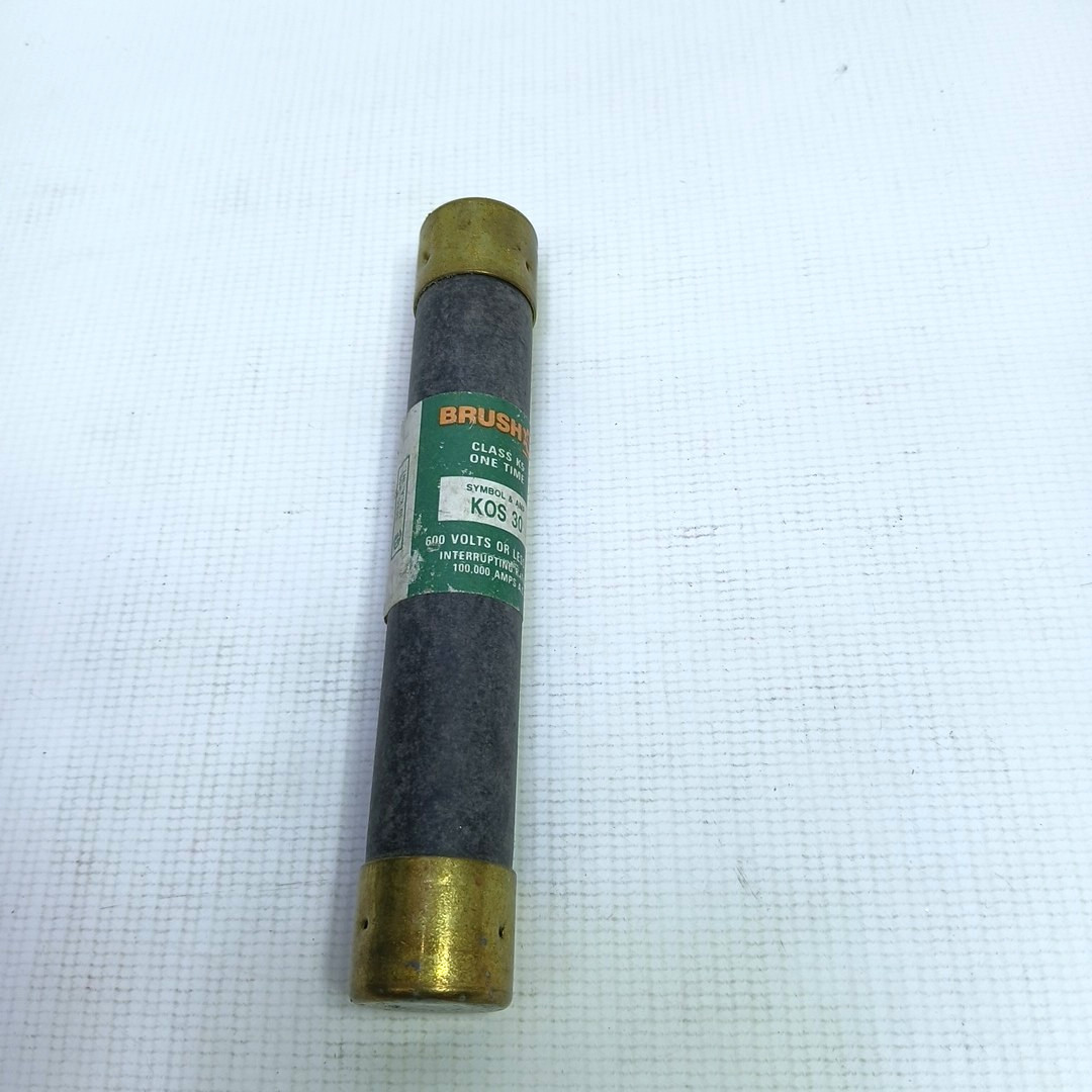 Brush Fuse KOS30 Kos-30 30A 600V Fuse Class 5 One Time NEW