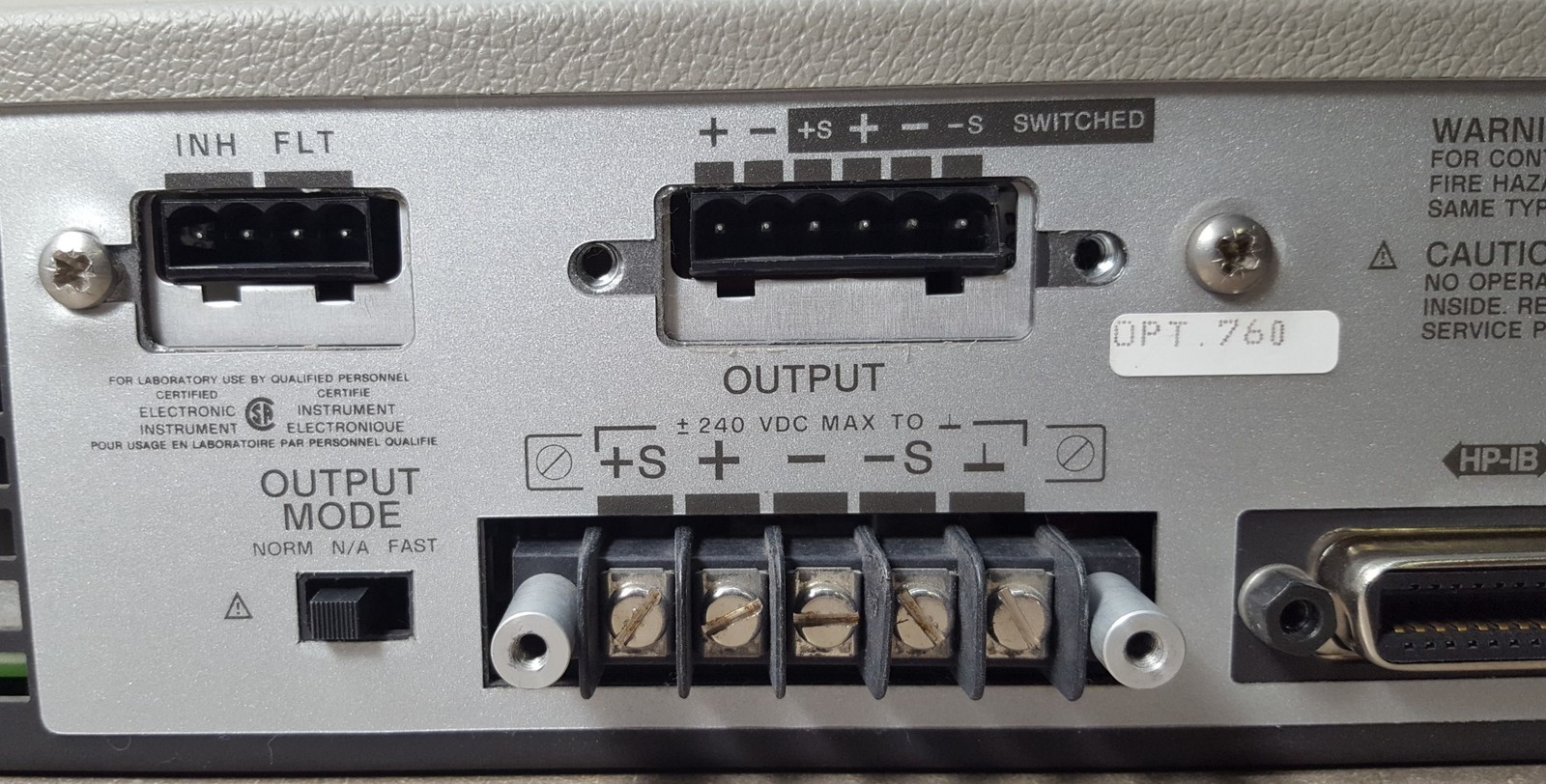 HP 6632A SYSTEM DC POWER SUPPLY, 0-20V/0-5A. 100W. SER.3524A14821. OPT.760