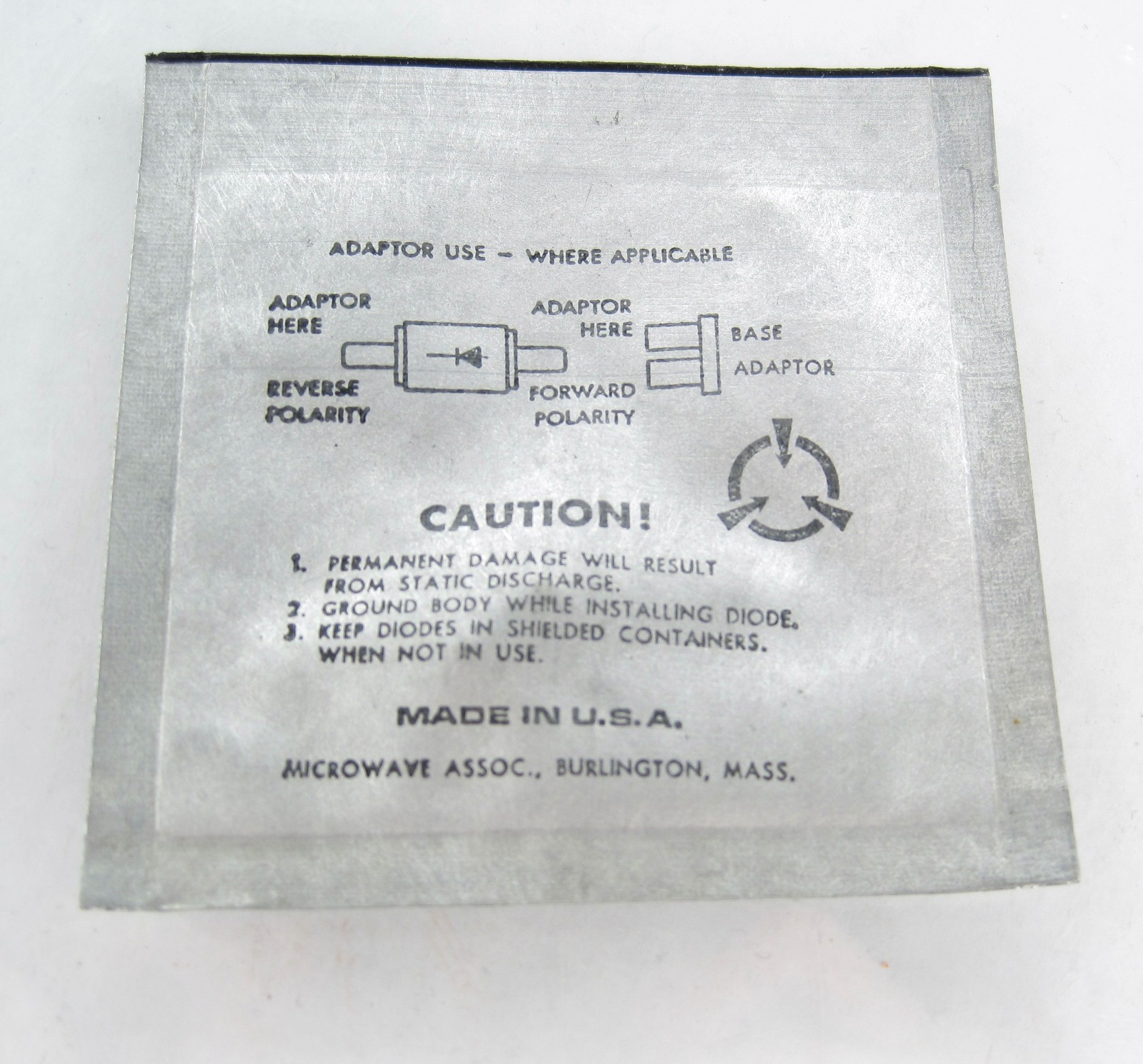 Vintage Surplus Microwave Diode Model JAN1N63 19500F/191A CBYI New Sealed