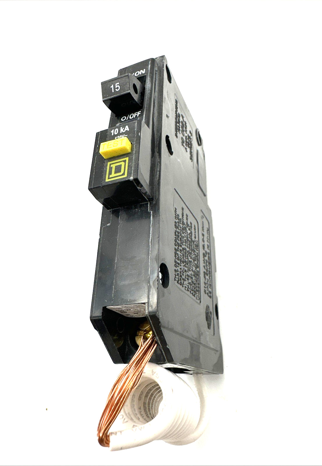Square D QO115GFI 15A 1-Pole 120V GFCI Ground Fault Circuit Breaker – UL Listed,