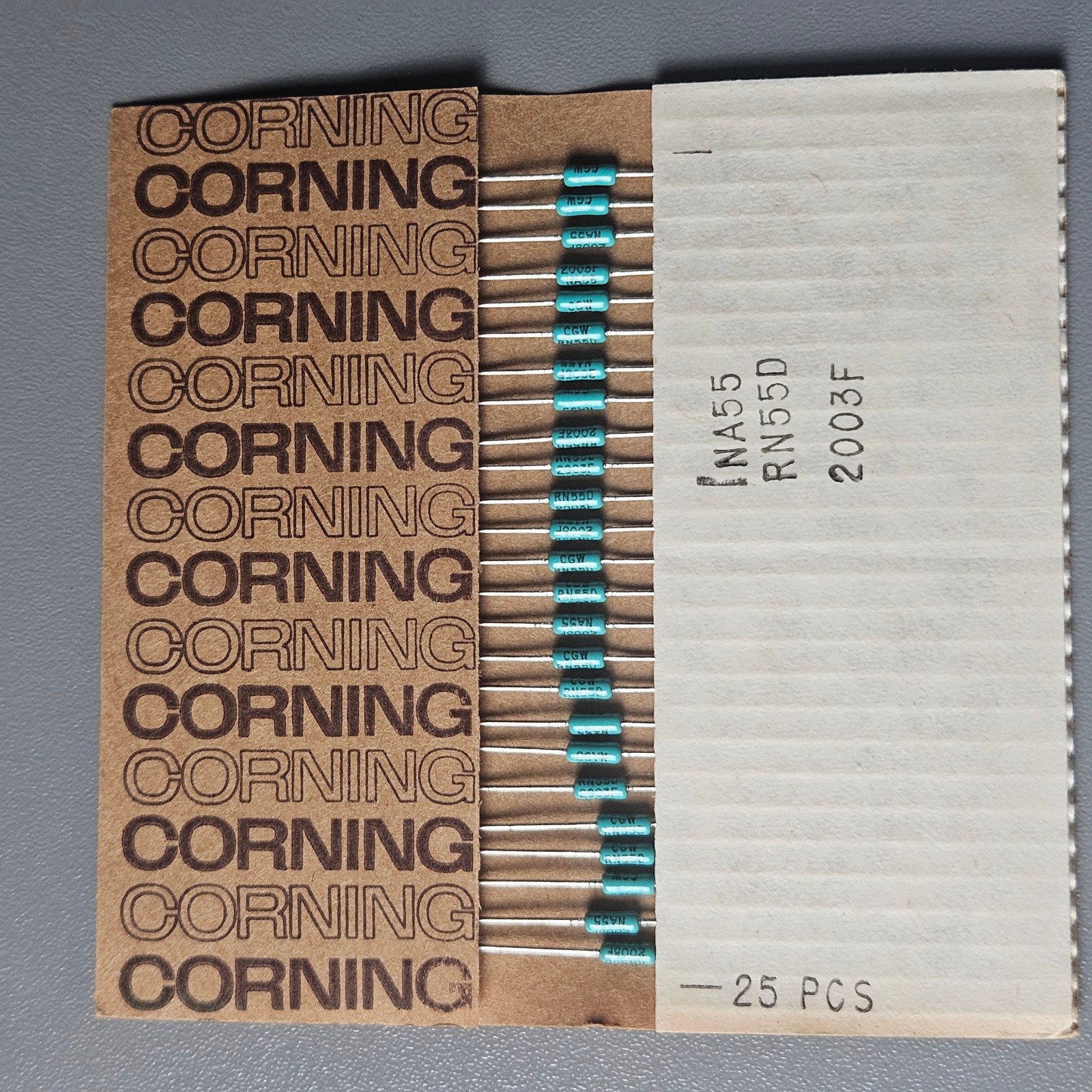 Mixed Lot of approx 250 different Vintage NOS Corning Metal Film Resisters audio