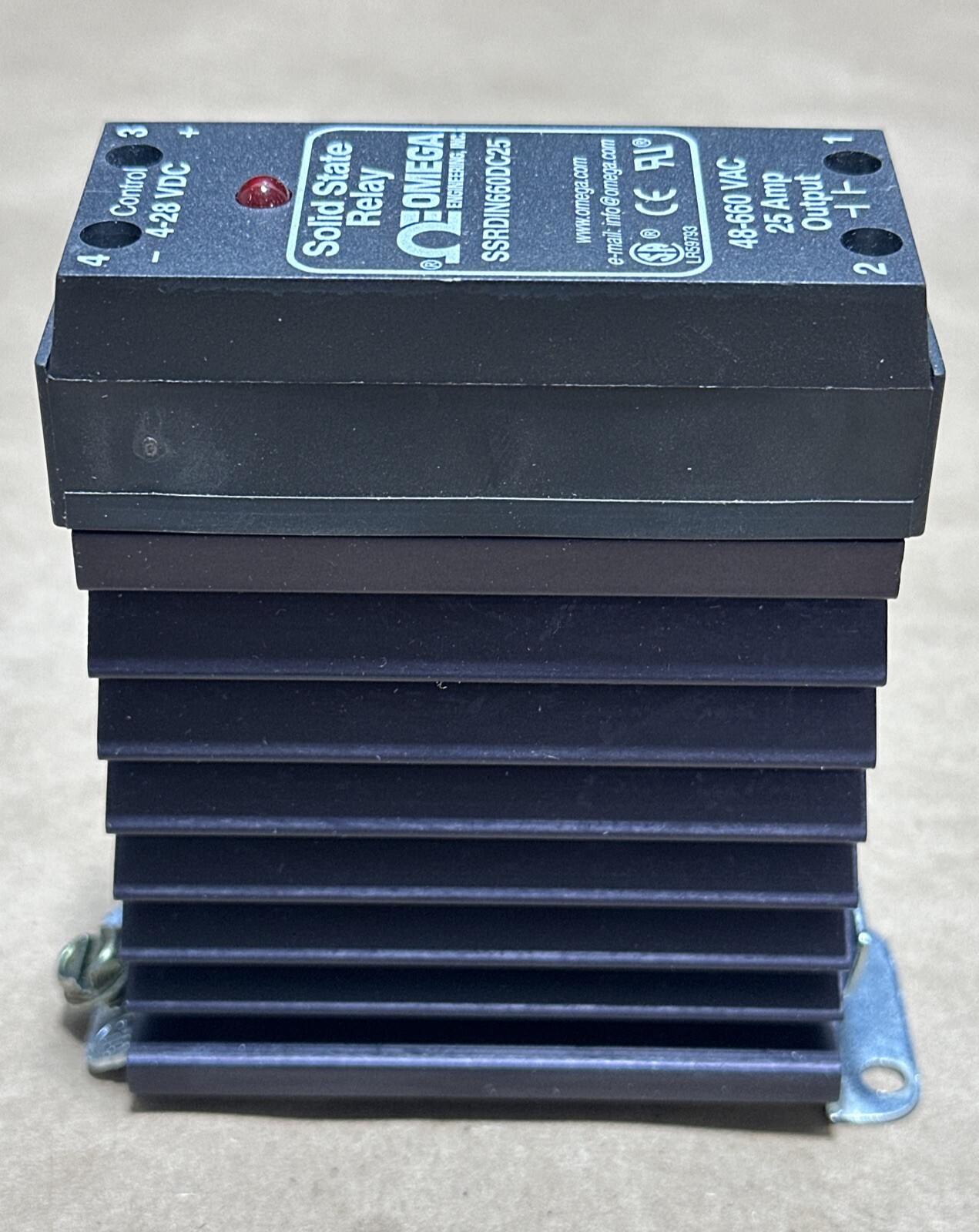 NEW OPEN BOX- Omega SSRDIN660DC25 Solid State Relay 48/660VAC 25Amp || WARRANTY!