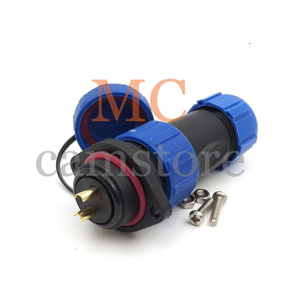 SP21 2-12 pin Waterproof Connector Bulkhead 2-Hole Circular IP68 Plug & Socket