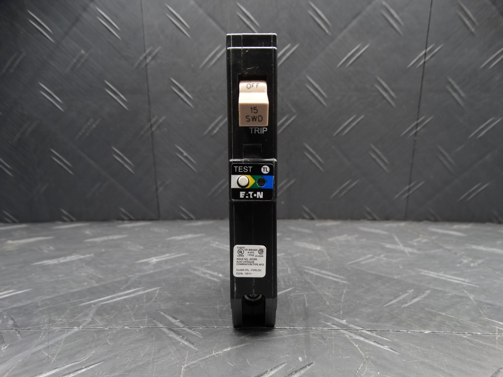 Eaton CH 15 Amp Dual Purpose AFCI/GFCI Breaker Plug-On Neutral CHFP115DF