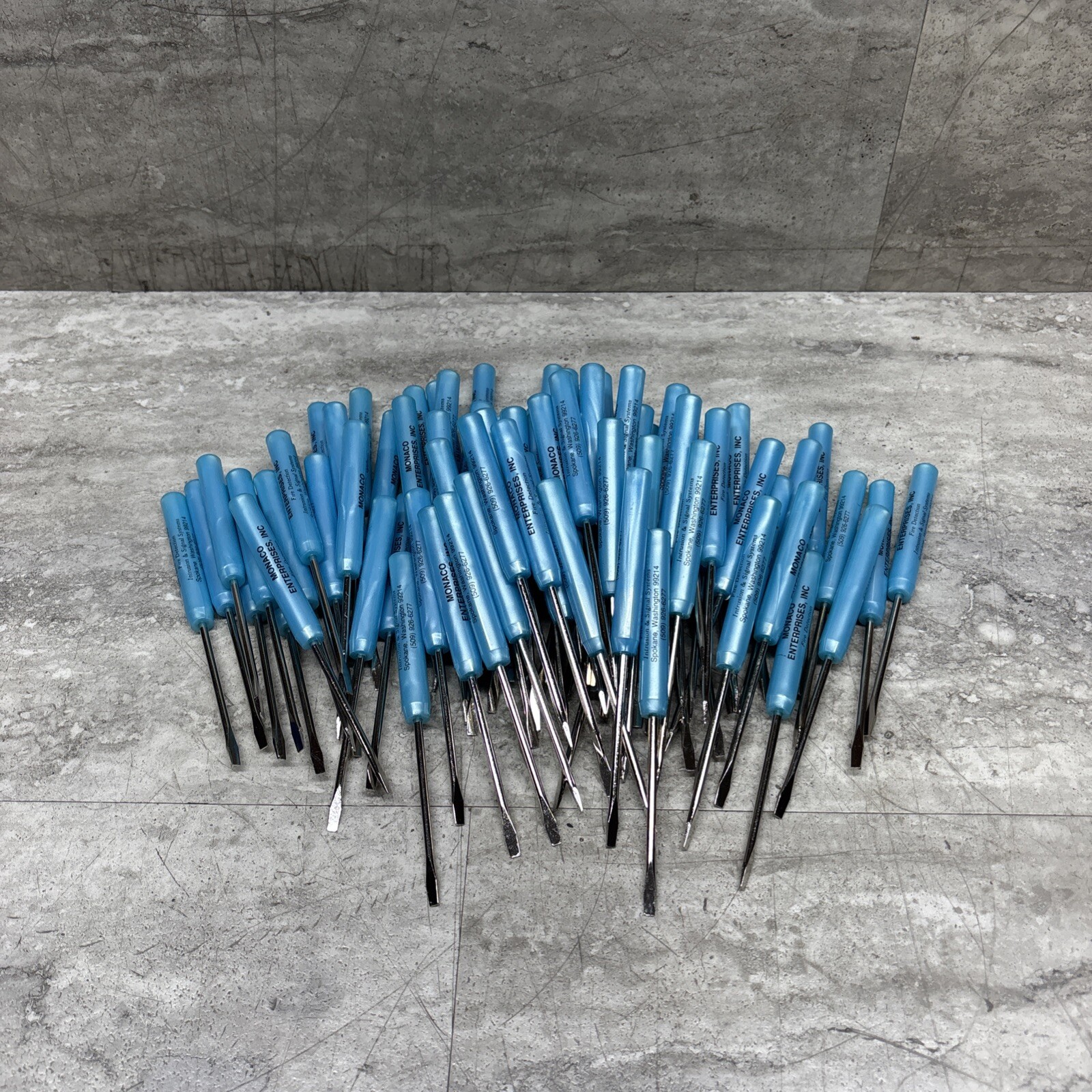 Lot Of 88 Miniature Electronics Screwdriver, Flat Head 5-1/4” X 9/64”, Branded