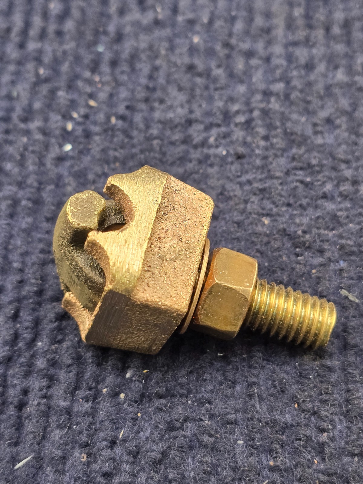 (QTY 8) Burndy Copper-Alloy Single Eyebolt Grounding Connectors 10-1AWG Stranded