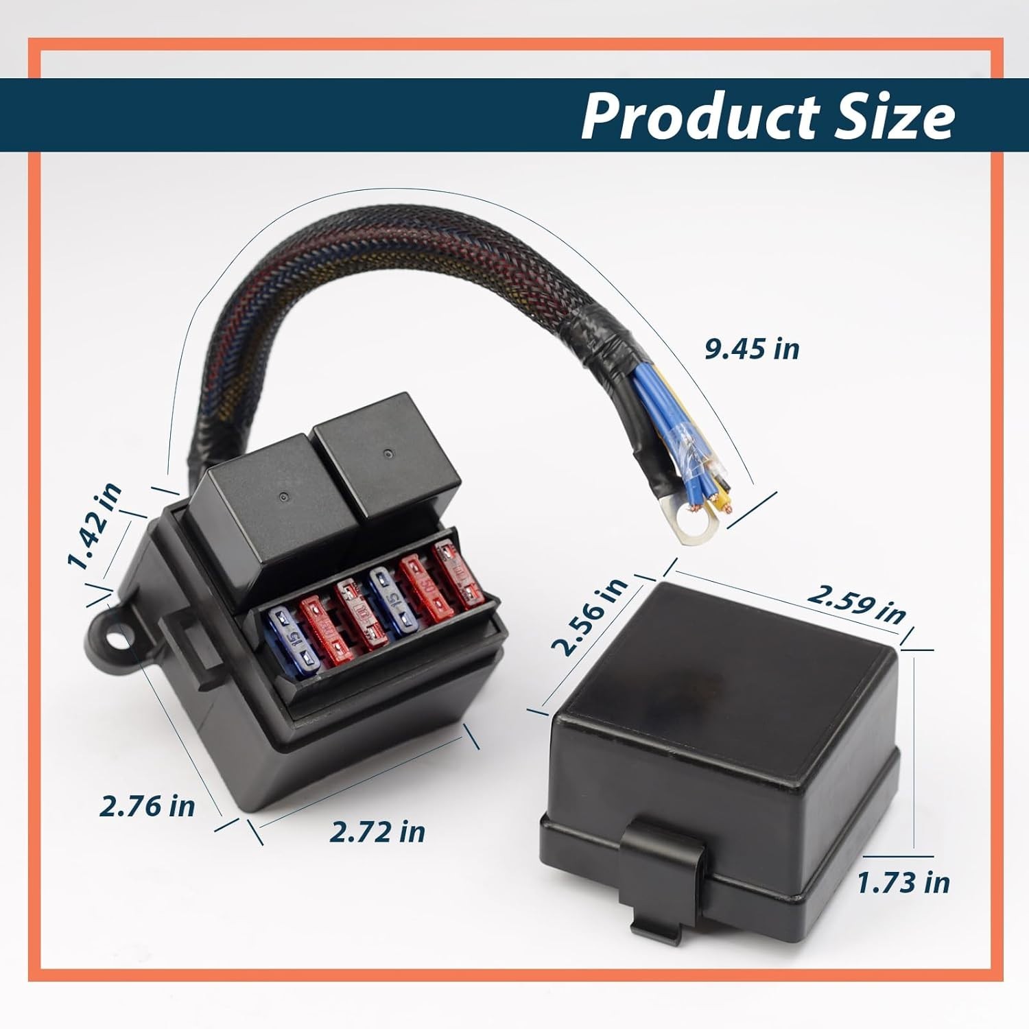 with 2 Relay Slots and 6 ATC/ATO Fuse Holder, 2 4Pin 80A Relays and 6 ATC ATO…
