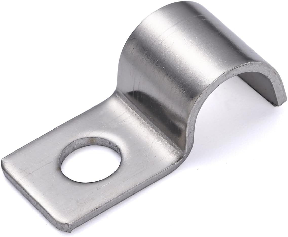 One-Hole Mini Unilateral Pipe Clamps, Conduit Fitting Clips Saddle Clamps for Wi
