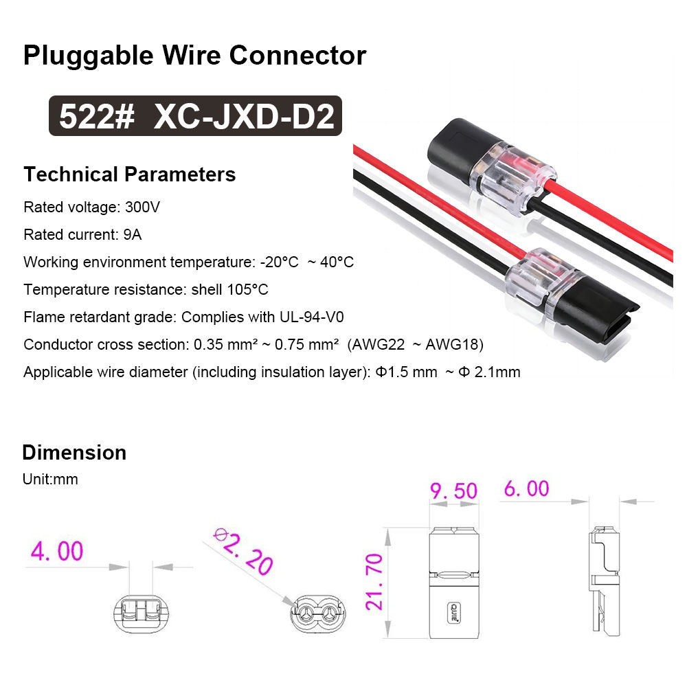80PC Quick Wire Connectors 1Pin 2Pin No Strip Solder Car Electrical Terminal Kit
