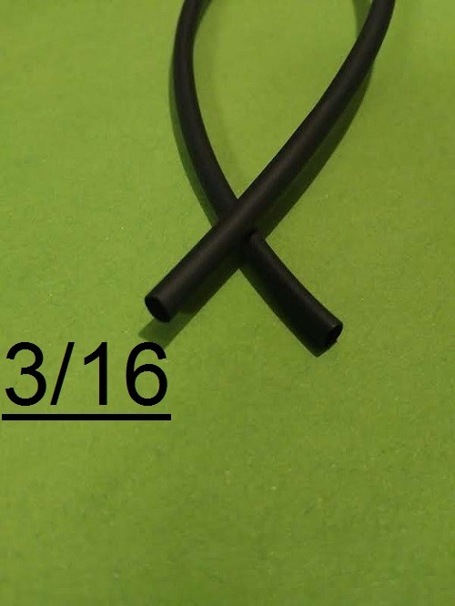 3/16 ” inch 4.5mm black 3:1 heat shrink tubing polyolefin (1.5 FOOT)