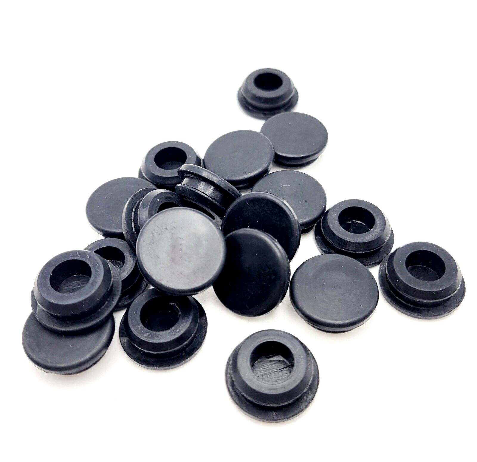 1/2″ Solid Rubber Grommet Panel Knockout Plugs for 1/8” Thick Walls 5/8″ OD Top