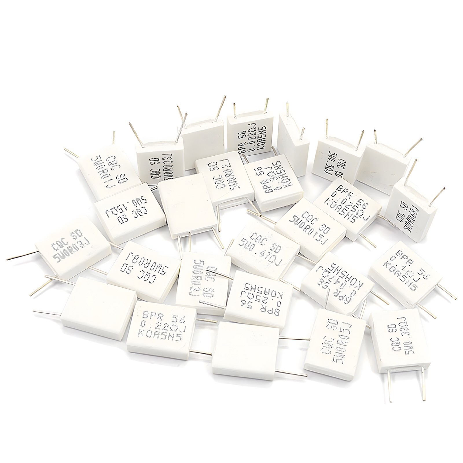 5Watt Non-Inductive Cement Resistor ±5% Values of 0.005~100Ohm Ceramic Resistor