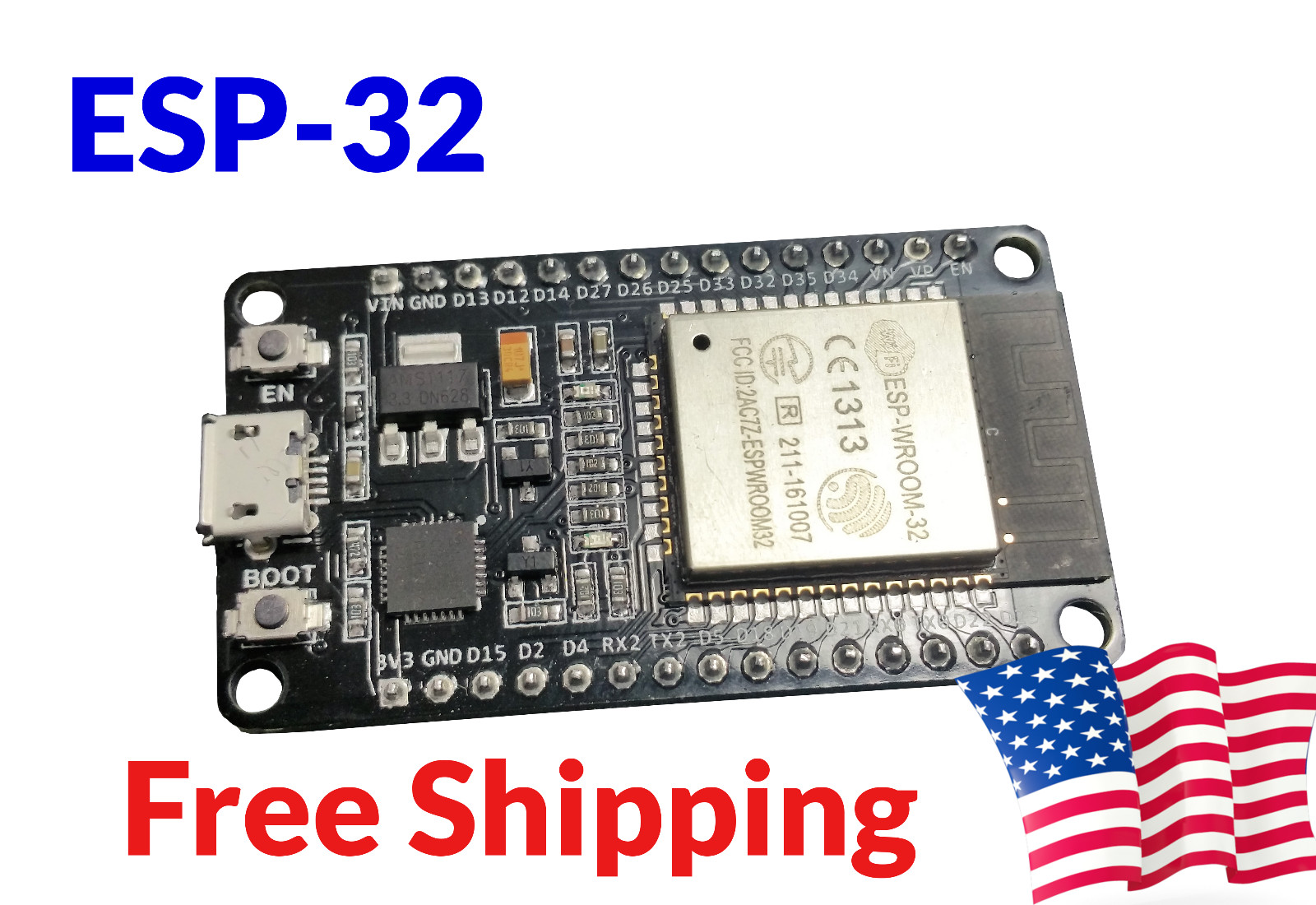 ESP32 ESP-32 Rev1 Development Dev Board Wifi Bluetooth BLE Dual Core WROOM-32