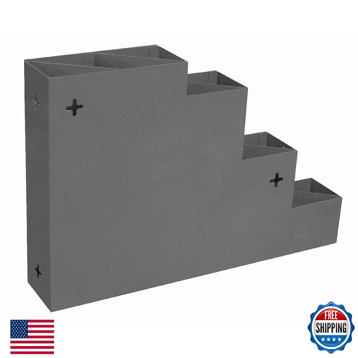 Durham 298-95 Wall Mountable Cable Tie Rack 3in Height 12.25in Width 18.1562in L