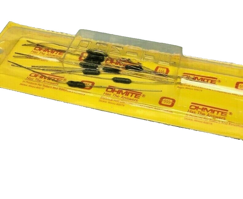 10-PK Ohmite 81F200, 1W ±20ppm/°C, 200 Ohm 1% Wirewound Silicone Coated Resistor