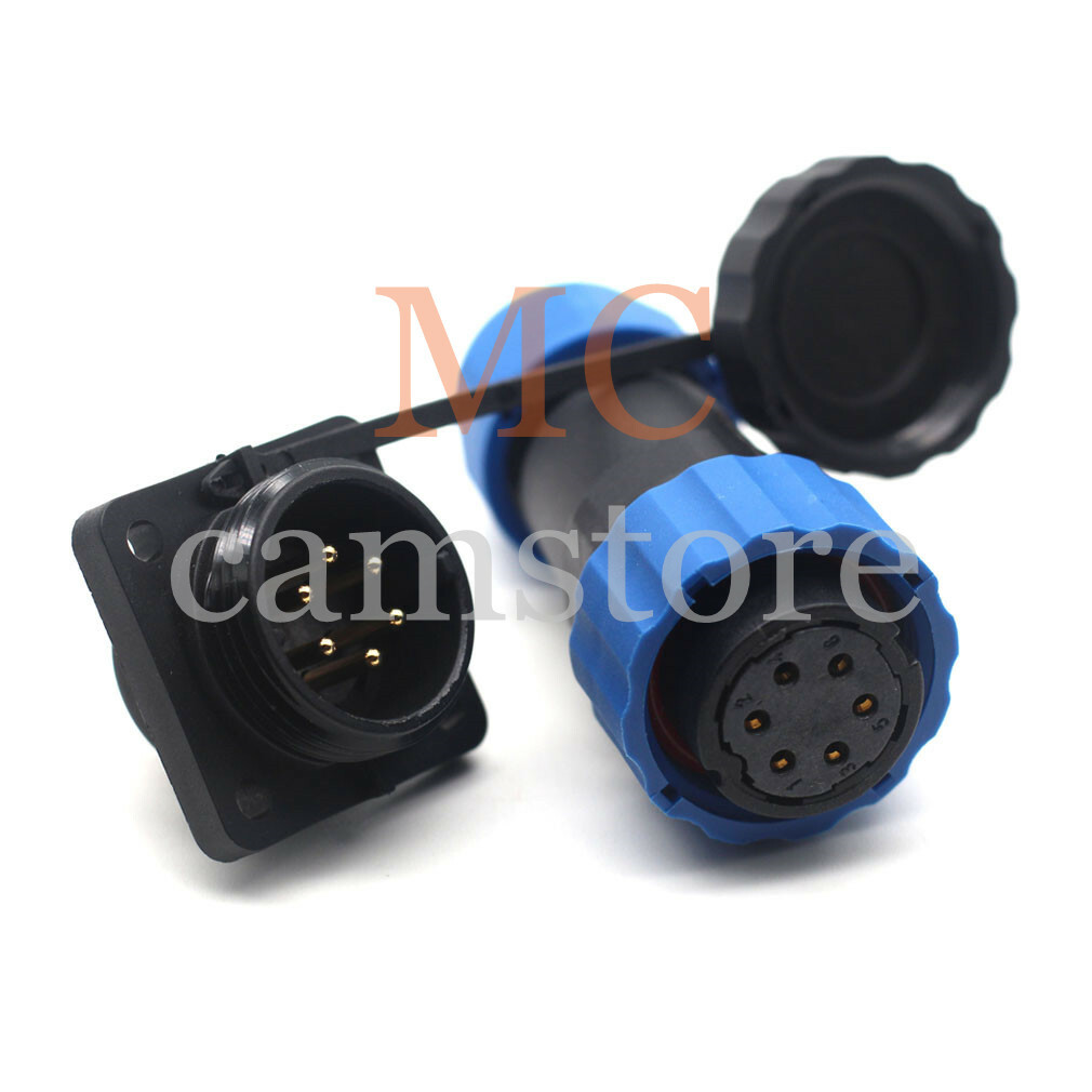 SD20 6Pin Waterproof Electrical Cable Wire Connector,Circular Connector 25A 250V