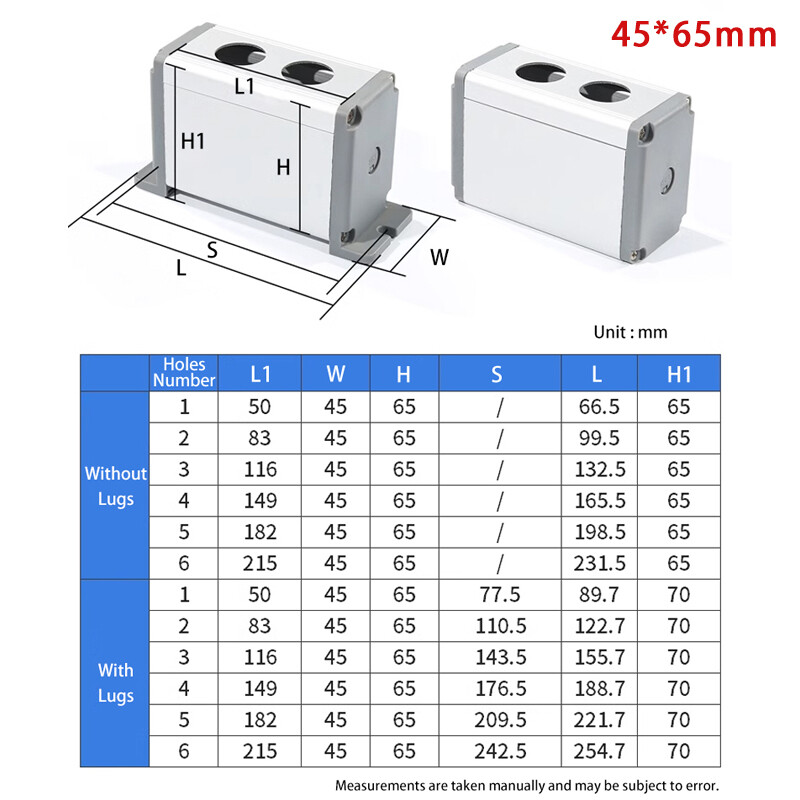 Metal Aluminum Pushbutton Control Switch Box Emergency Stop Box 12/16/19/22mm